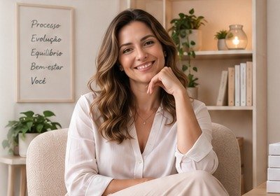 Psicóloga em ambiente acolhedor